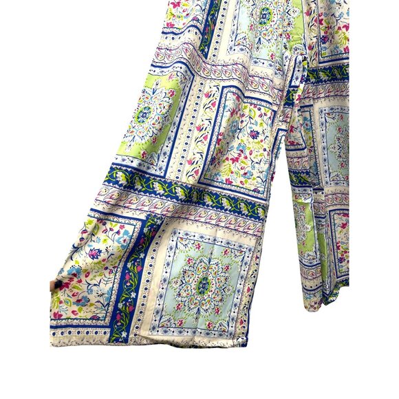 Easel Scarf Wide Leg Pull On Elastic Waist Boho Pants Size Medium NWT - Picture 7 of 9